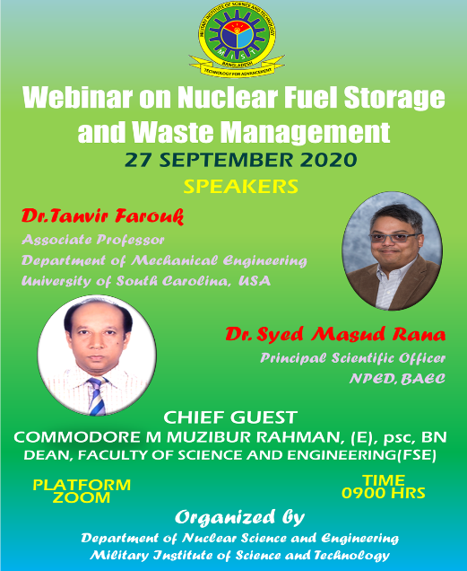Webinar on Nuclear Fuel Storage and Waste Management